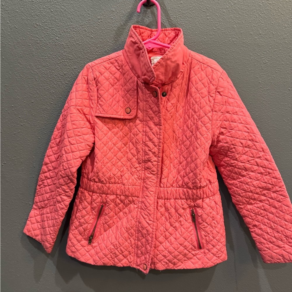 Gymboree Quilted Coral Pink Puff Jacket